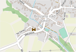 U Mlýna v obci Brozany nad Ohří - mapa ulice