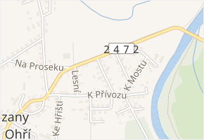 Zahradní v obci Brozany nad Ohří - mapa ulice