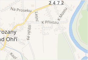 Zemědělská v obci Brozany nad Ohří - mapa ulice
