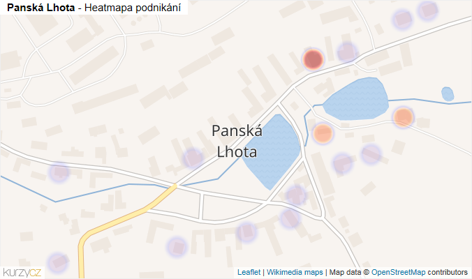 Mapa Panská Lhota - Firmy v části obce.