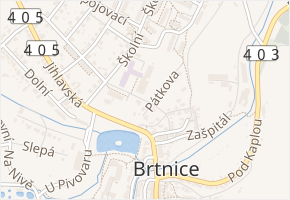 Pátkova v obci Brtnice - mapa ulice