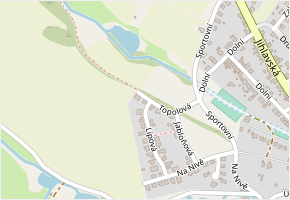 Topolová v obci Brtnice - mapa ulice