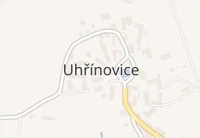 Uhřínovice v obci Brtnice - mapa části obce