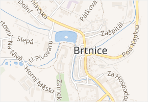 Zámek v obci Brtnice - mapa ulice