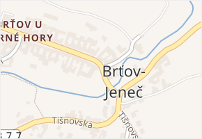 Brťov u Černé Hory v obci Brťov-Jeneč - mapa části obce