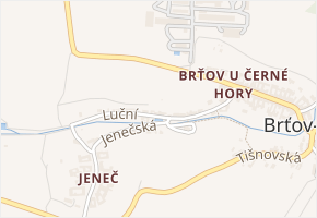 Luční v obci Brťov-Jeneč - mapa ulice