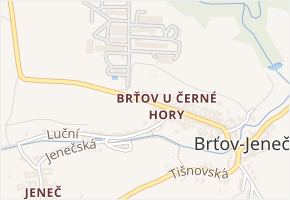 Na Návsi v obci Brťov-Jeneč - mapa ulice