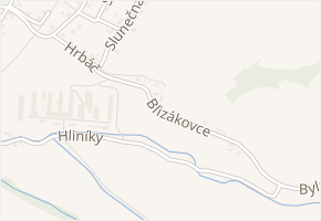 Blizákovce v obci Brumov-Bylnice - mapa ulice