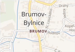 Brumov v obci Brumov-Bylnice - mapa části obce