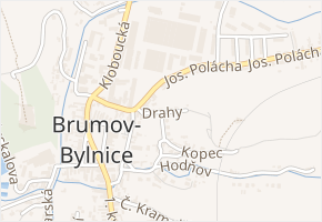 Drahy v obci Brumov-Bylnice - mapa ulice
