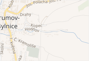 Hodňov v obci Brumov-Bylnice - mapa ulice