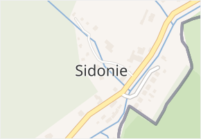 Sidonie v obci Brumov-Bylnice - mapa části obce
