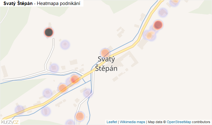 Mapa Svatý Štěpán - Firmy v části obce.