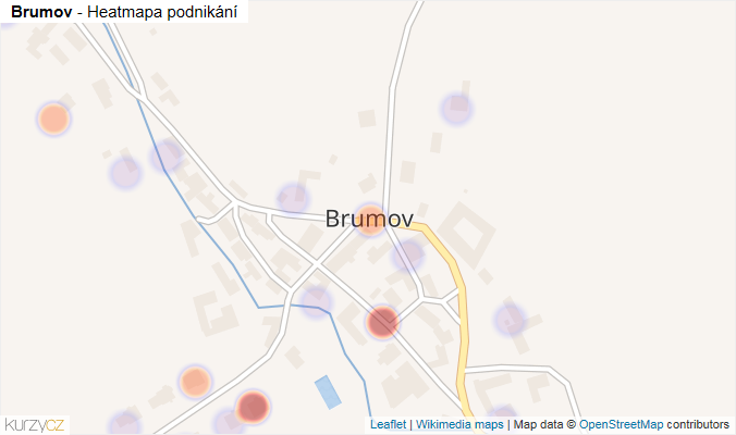 Mapa Brumov - Firmy v části obce.
