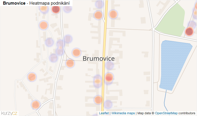 Mapa Brumovice - Firmy v části obce.