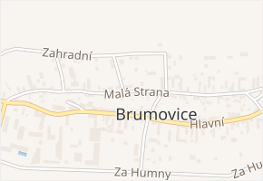 Malá Strana v obci Brumovice - mapa ulice