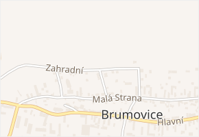 Zahradní v obci Brumovice - mapa ulice