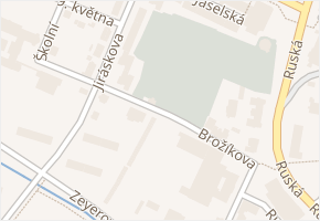 Brožíkova v obci Bruntál - mapa ulice