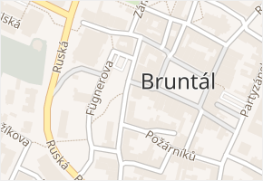 Dr. E. Beneše v obci Bruntál - mapa ulice