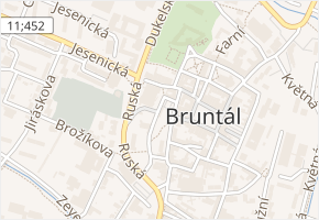 Fügnerova v obci Bruntál - mapa ulice