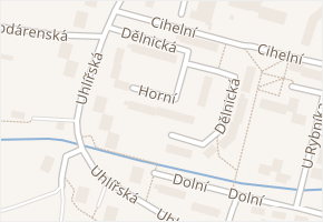 Horní v obci Bruntál - mapa ulice