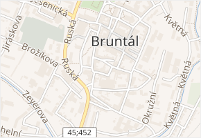 K. Světlé v obci Bruntál - mapa ulice
