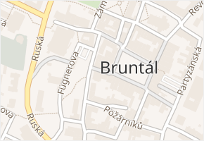 M. Tyrše v obci Bruntál - mapa ulice