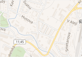 Mánesova v obci Bruntál - mapa ulice