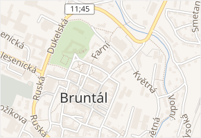 nám. J. Žižky v obci Bruntál - mapa ulice