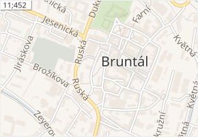 Radní v obci Bruntál - mapa ulice