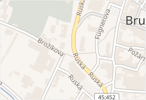 Ruská v obci Bruntál - mapa ulice