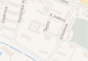 Školní v obci Bruntál - mapa ulice