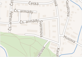 Švermova v obci Bruntál - mapa ulice