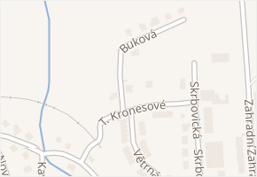 T. Kronesové v obci Bruntál - mapa ulice