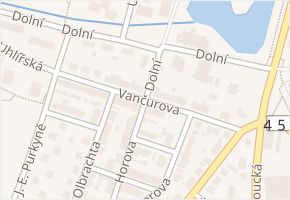 Vančurova v obci Bruntál - mapa ulice