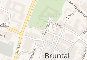 Zámecké nám. v obci Bruntál - mapa ulice