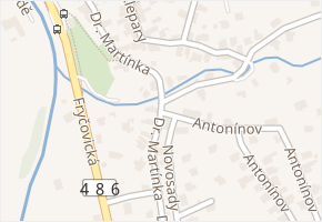 Antonínov v obci Brušperk - mapa ulice