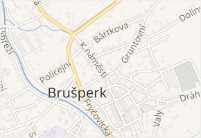 K náměstí v obci Brušperk - mapa ulice