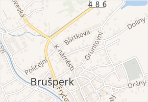 Kovářská v obci Brušperk - mapa ulice