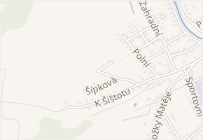 Šípková v obci Brušperk - mapa ulice