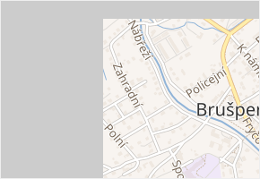 Zahradní v obci Brušperk - mapa ulice