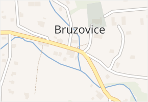 Bruzovice v obci Bruzovice - mapa části obce