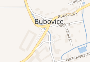 Bubovice v obci Bubovice - mapa části obce