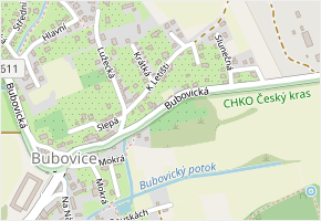 Bubovická v obci Bubovice - mapa ulice