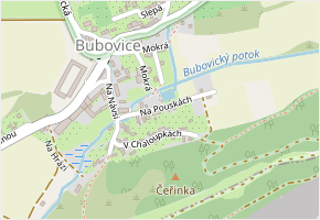 Na Pouskách v obci Bubovice - mapa ulice