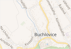 Masarykova v obci Buchlovice - mapa ulice