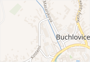 náměstí Svobody v obci Buchlovice - mapa ulice
