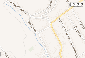 Příční v obci Buchlovice - mapa ulice