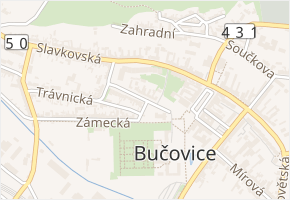 Čsl. armády v obci Bučovice - mapa ulice
