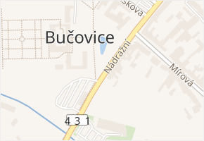 Nádražní v obci Bučovice - mapa ulice